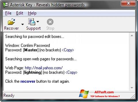 スクリーンショット Asterisk Key Windows 7版