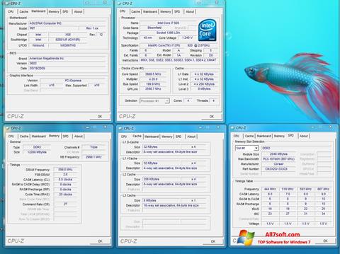 スクリーンショット CPU-Z Windows 7版