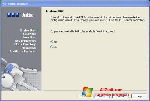 スクリーンショット PGP Desktop Windows 7版