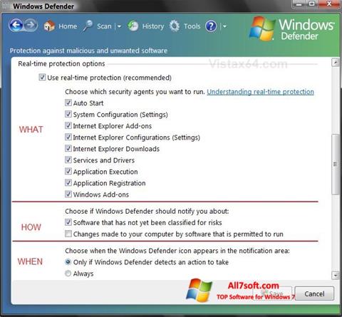 スクリーンショット Windows Defender Windows 7版