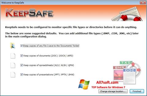 スクリーンショット KeepSafe Windows 7版
