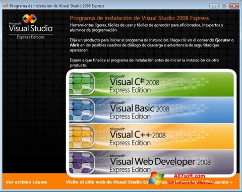 スクリーンショット Microsoft Visual Studio Windows 7版