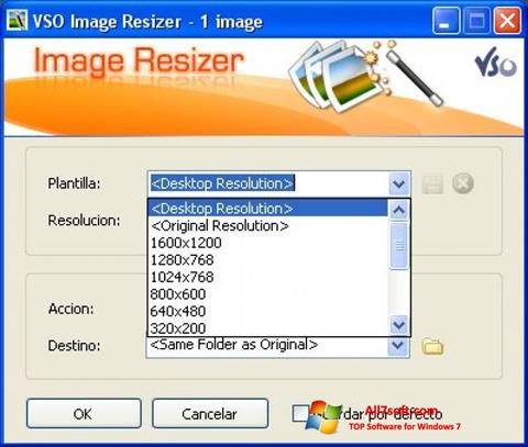 スクリーンショット VSO Image Resizer Windows 7版