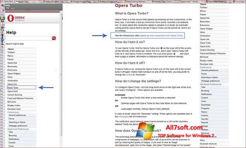 スクリーンショット Opera Turbo Windows 7版