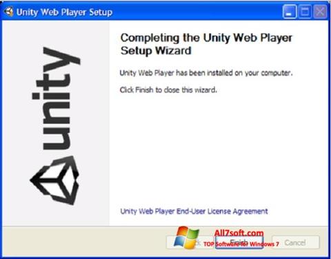 スクリーンショット Unity Web Player Windows 7版