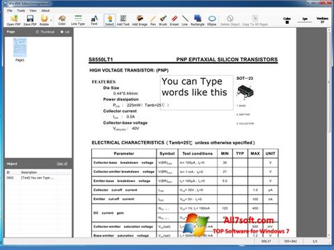 スクリーンショット PDF Editor Windows 7版