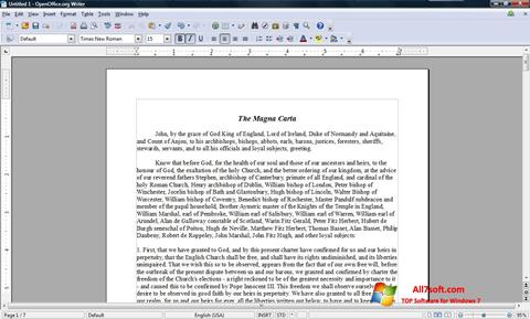 スクリーンショット OpenOffice Windows 7版