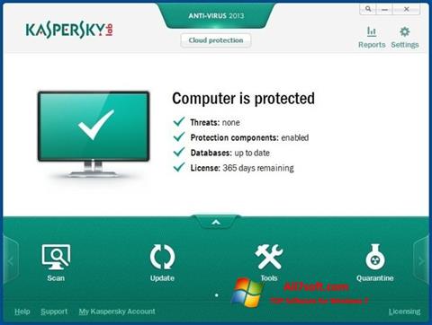 スクリーンショット Kaspersky AntiVirus Windows 7版