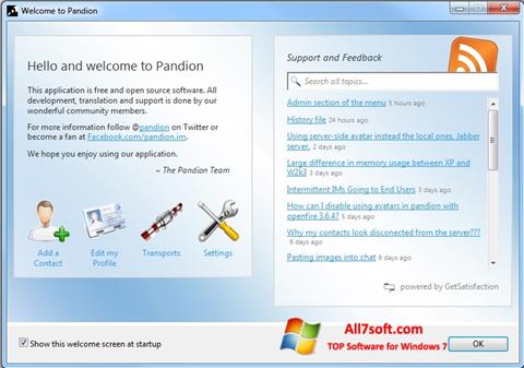 スクリーンショット Pandion Windows 7版