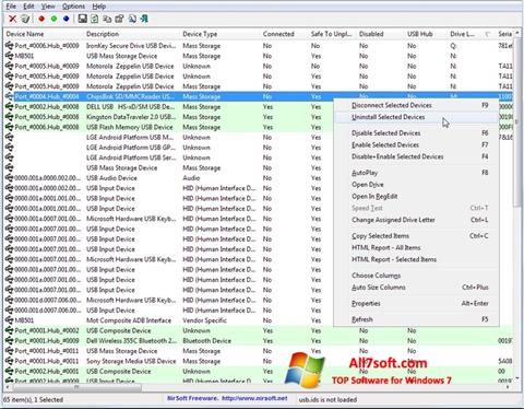 スクリーンショット USB Manager Windows 7版