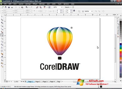 スクリーンショット CorelDRAW Windows 7版