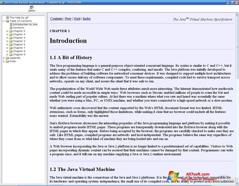 スクリーンショット Java Virtual Machine Windows 7版