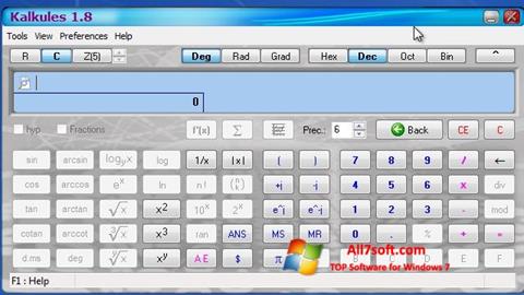 スクリーンショット Kalkules Windows 7版