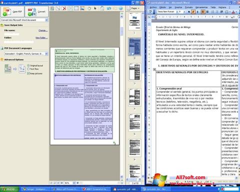 スクリーンショット ABBYY PDF Transformer Windows 7版