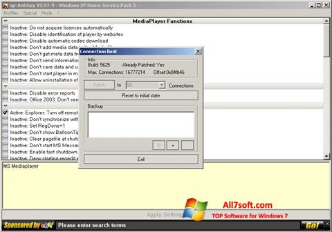 スクリーンショット XP-AntiSpy Windows 7版