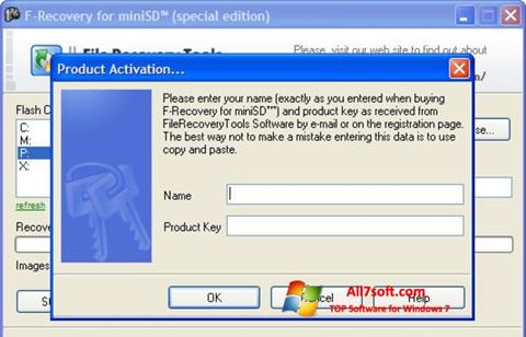 スクリーンショット F-Recovery SD Windows 7版