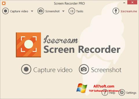 スクリーンショット Icecream Screen Recorder Windows 7版
