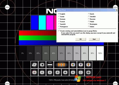 スクリーンショット Nokia Monitor Test Windows 7版