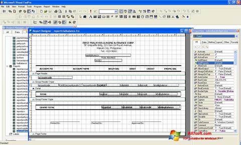 スクリーンショット Microsoft Visual FoxPro Windows 7版