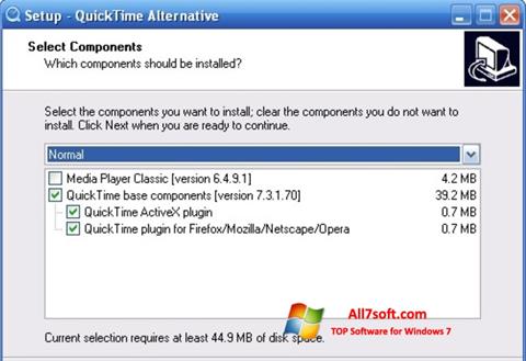 スクリーンショット QuickTime Alternative Windows 7版