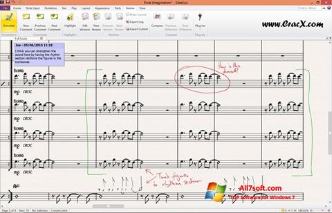 スクリーンショット Sibelius Windows 7版