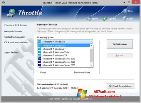スクリーンショット Throttle Windows 7版