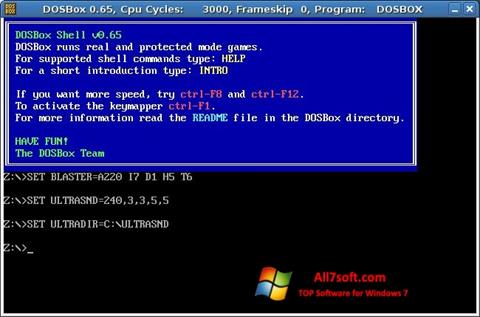 スクリーンショット DOSBox Windows 7版