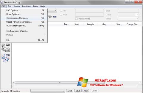 スクリーンショット Exact Audio Copy Windows 7版