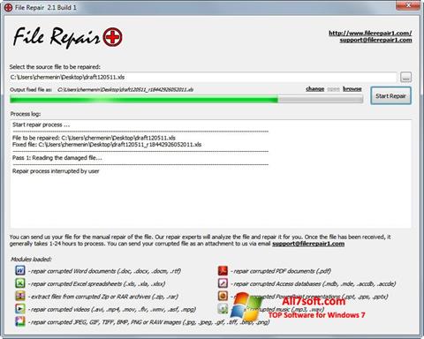 スクリーンショット File Repair Windows 7版
