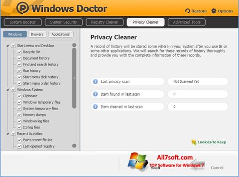 スクリーンショット Windows Doctor Windows 7版