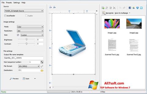 スクリーンショット WinScan2PDF Windows 7版