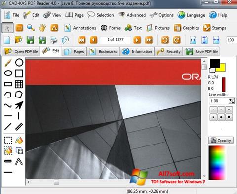 スクリーンショット PDF Reader Windows 7版