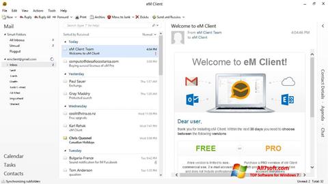 スクリーンショット eM Client Windows 7版