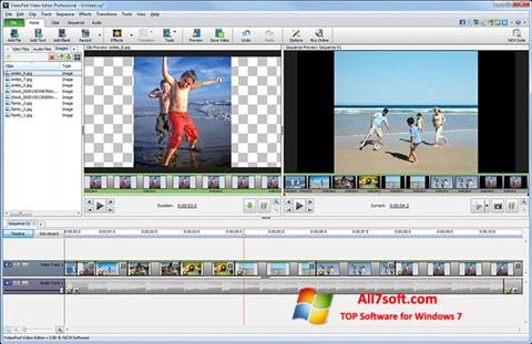 スクリーンショット VideoPad Video Editor Windows 7版