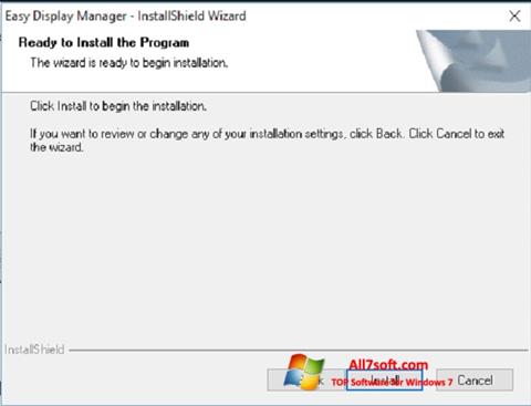 スクリーンショット Easy Display Manager Windows 7版