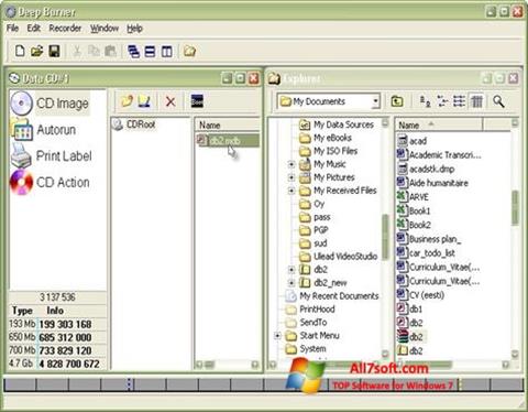 スクリーンショット DeepBurner Windows 7版
