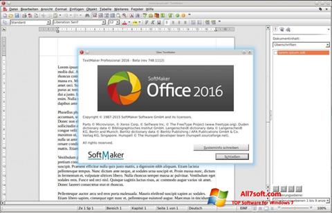 スクリーンショット SoftMaker Office Windows 7版