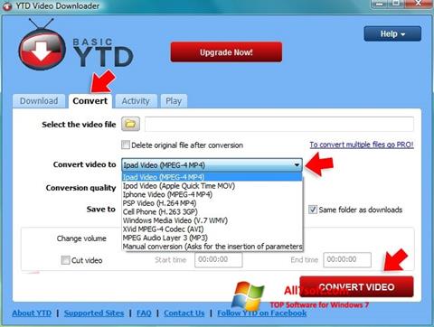 スクリーンショット YTD Video Downloader Windows 7版