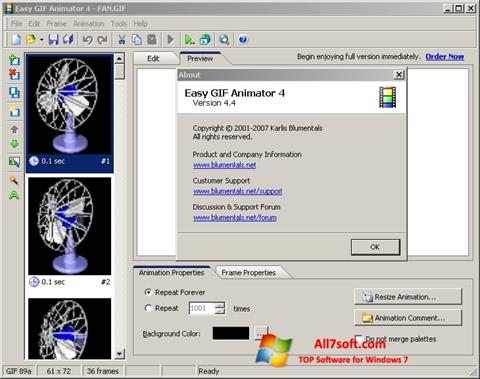 スクリーンショット Easy GIF Animator Windows 7版