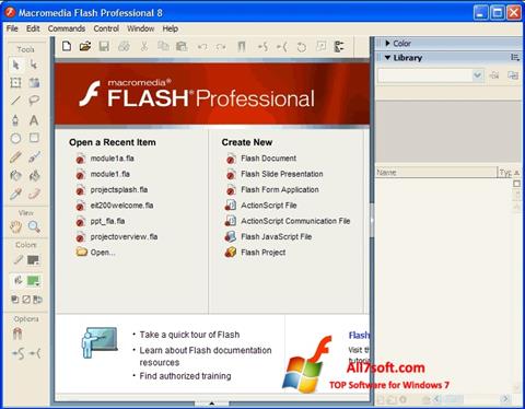 スクリーンショット Macromedia Flash Player Windows 7版
