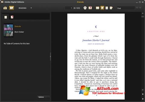 スクリーンショット Adobe Digital Editions Windows 7版