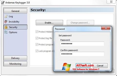 スクリーンショット Ardamax Keylogger Windows 7版