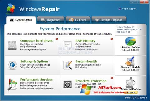 スクリーンショット Windows Repair Windows 7版