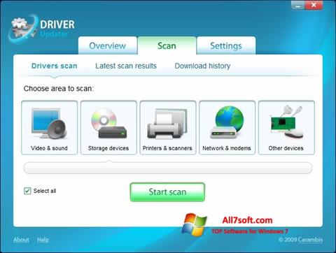 スクリーンショット Carambis Driver Updater Windows 7版