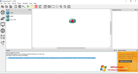 スクリーンショット GNS3 Windows 7版