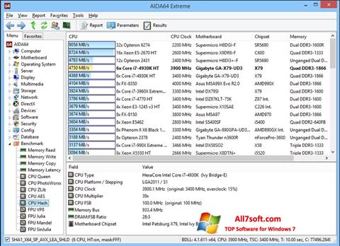 スクリーンショット AIDA32 Windows 7版