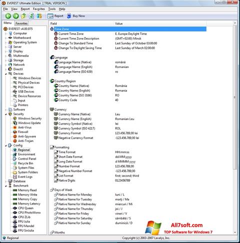 スクリーンショット EVEREST Ultimate Edition Windows 7版