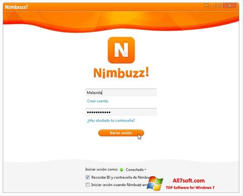スクリーンショット Nimbuzz Windows 7版