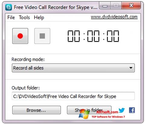 スクリーンショット Free Video Call Recorder for Skype Windows 7版