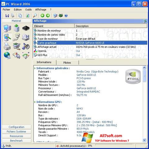 スクリーンショット PC Wizard Windows 7版